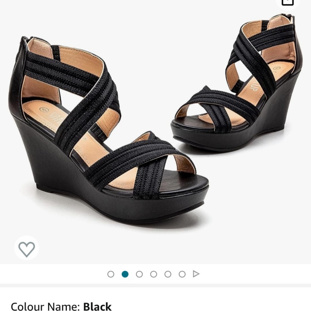 NEW*Back Zipper Sandals Wedges Shoes for Women size :8